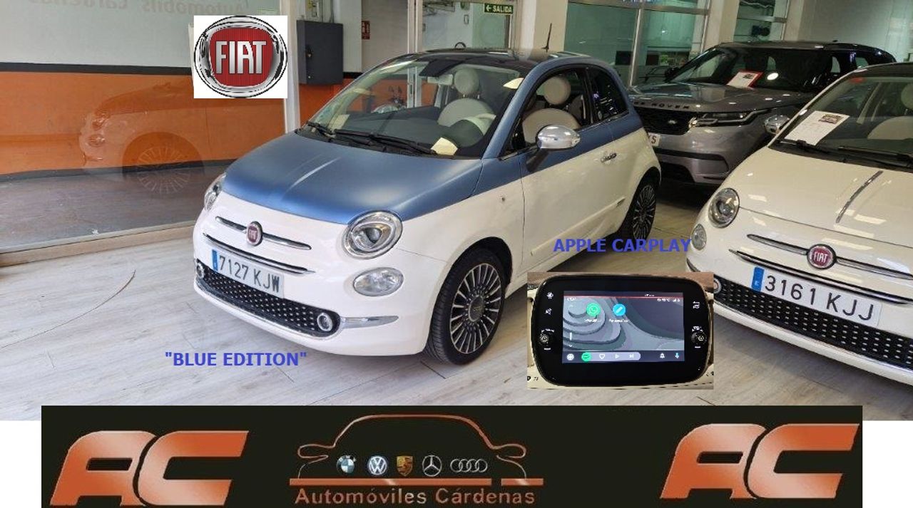 Fiat 500 1.2 MIRROR 70CV 2018 APPLE CARPLAY-BLUETOOTH-SENSORES TRASEROS  - Foto 1