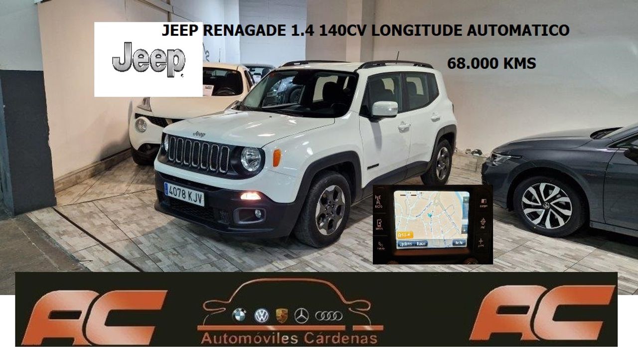 Jeep Renegade MAIR LONGITUDE 1.4 140CV AUTOMATICO NAVEGADOR GPS-SENSORES APARC T -BLUETOOTH  - Foto 1