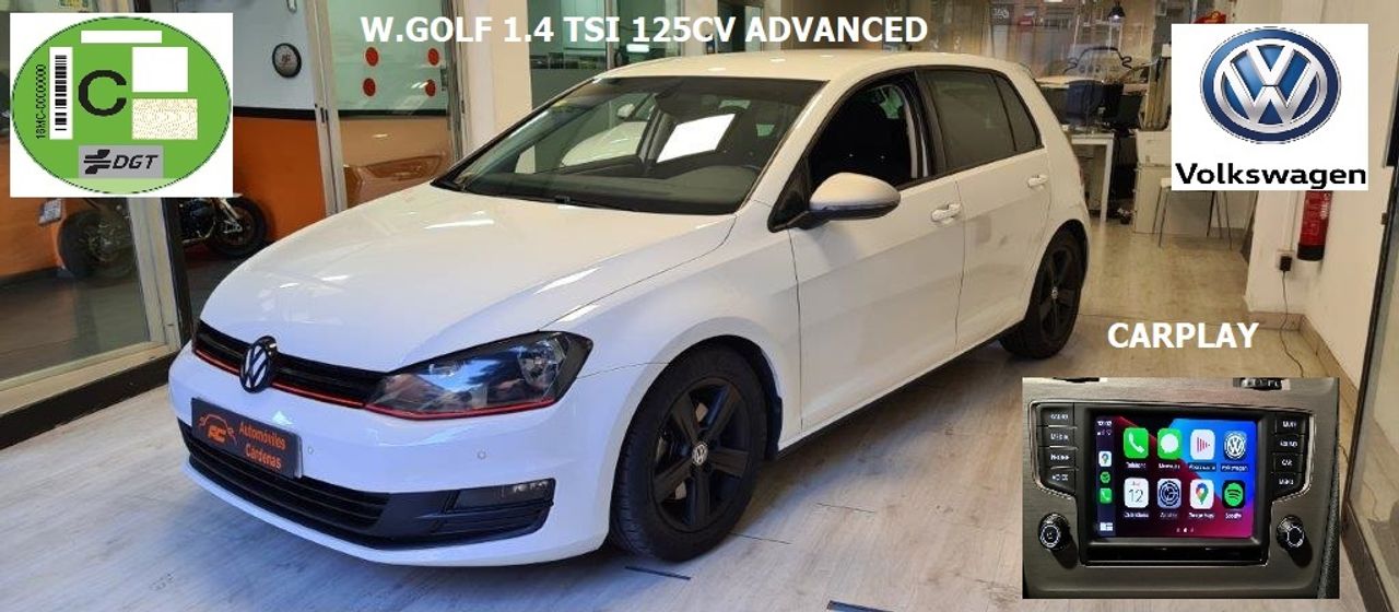 Volkswagen Golf 1.4 TSI 125CV ADVANCE APPLE CARPLAY-CLIMA-LLANTAS  - Foto 1