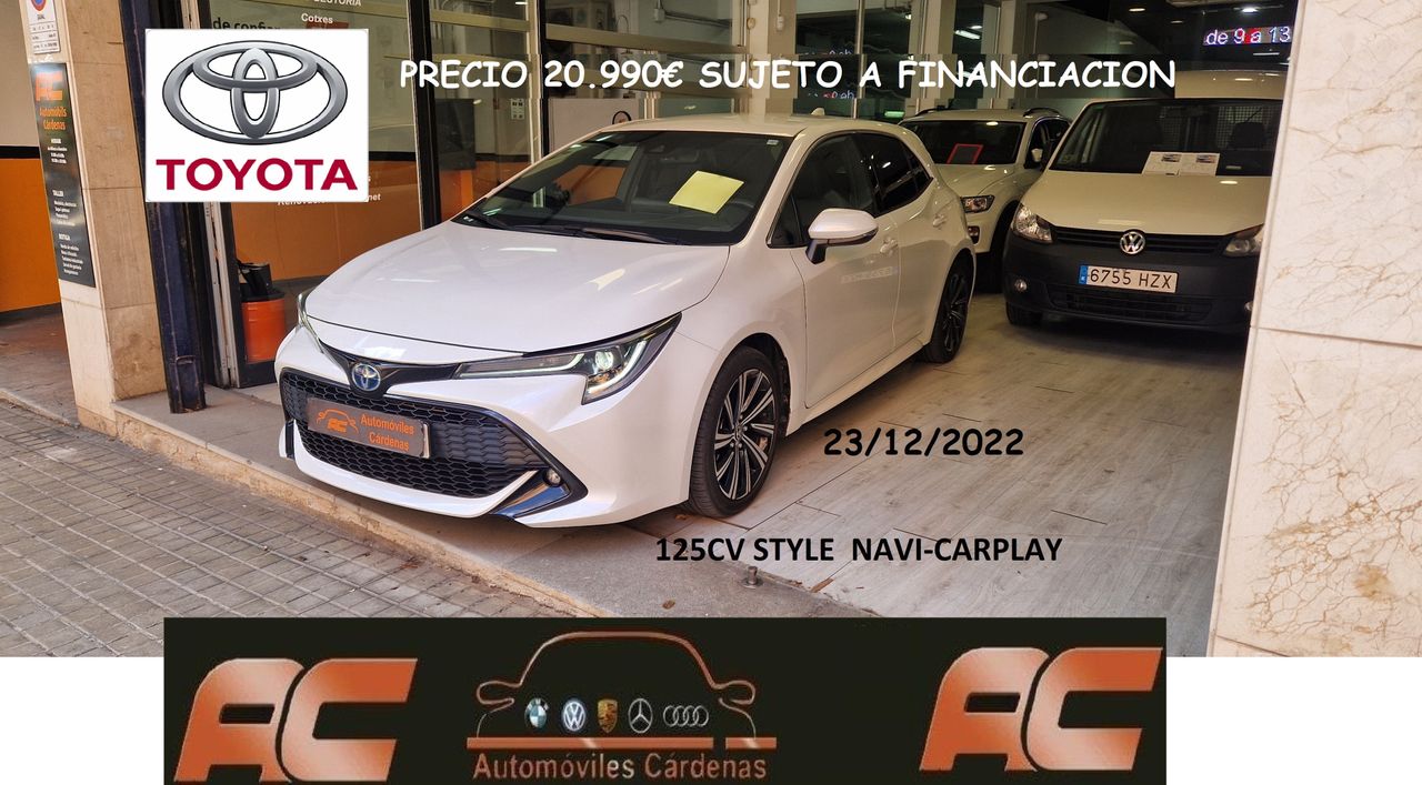 Toyota Corolla 125H STYLE NAVEGADOR GPS-APPLE CARPLAY -ANDROID Auto  - Foto 1