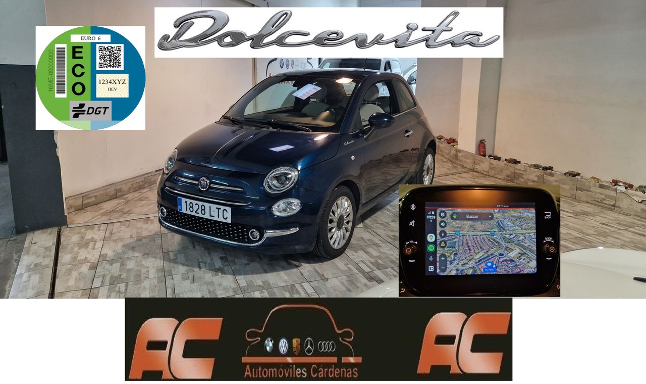 Fiat 500 1.0 Hybrid DOLCEVITA 2021 TECHO-APPLE CARPLAY-ASIENTOS DEPORTIVOS  - Foto 1