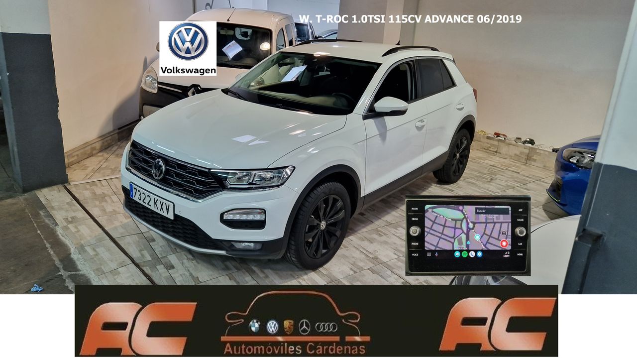 Volkswagen T-Roc 1.0 TSI 115CV ADVANCE APPLE CARPLAY-BLUETOOTH-SENSORES  DELANTEROS Y TRASEROS  - Foto 1