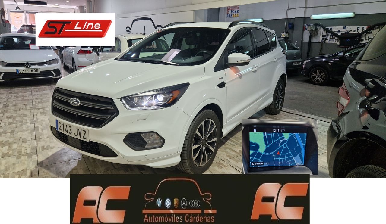 Ford Kuga 1.5 TDCI 120CV ST-LINE NAVEGACION GPS-SENSORES DEL Y TRASEROS + CAMARA  - Foto 1