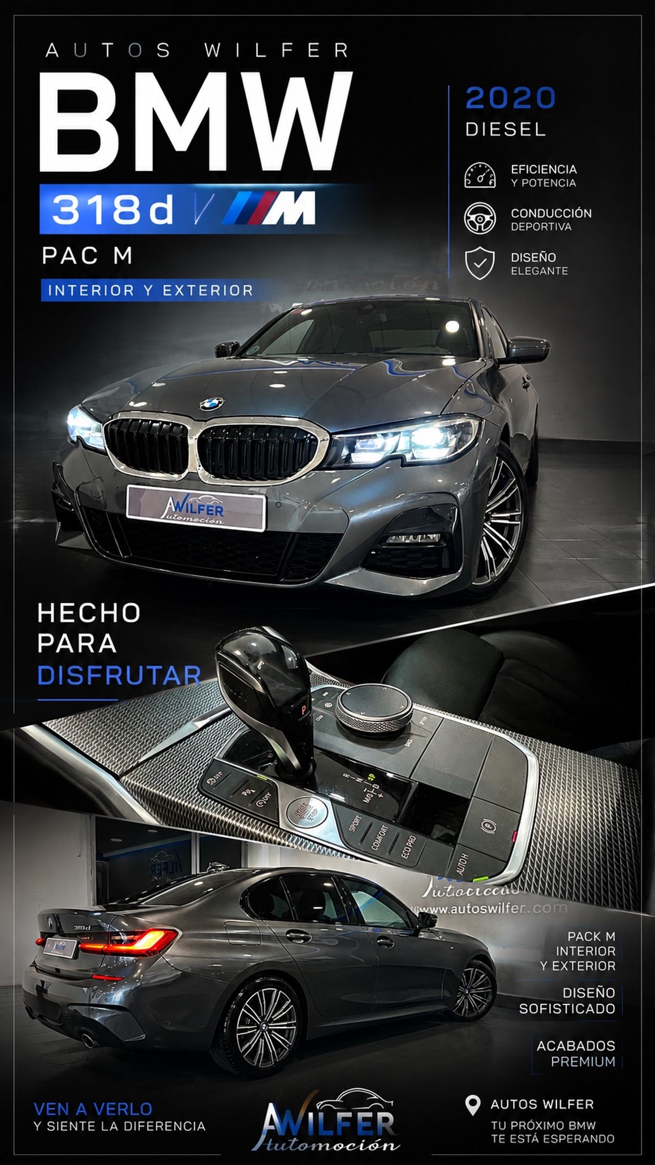 BMW Serie 3 318d Berlina PACK M AUT 150CV  - Foto 1