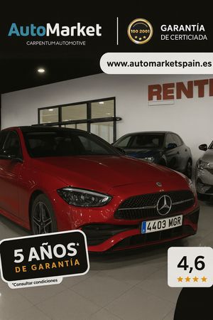 Mercedes Clase C C 200 D AMG LINE SÍMIL DE CUERO ARTICO/MICROFIBRA DINAMICA NEGRO  - Foto 2