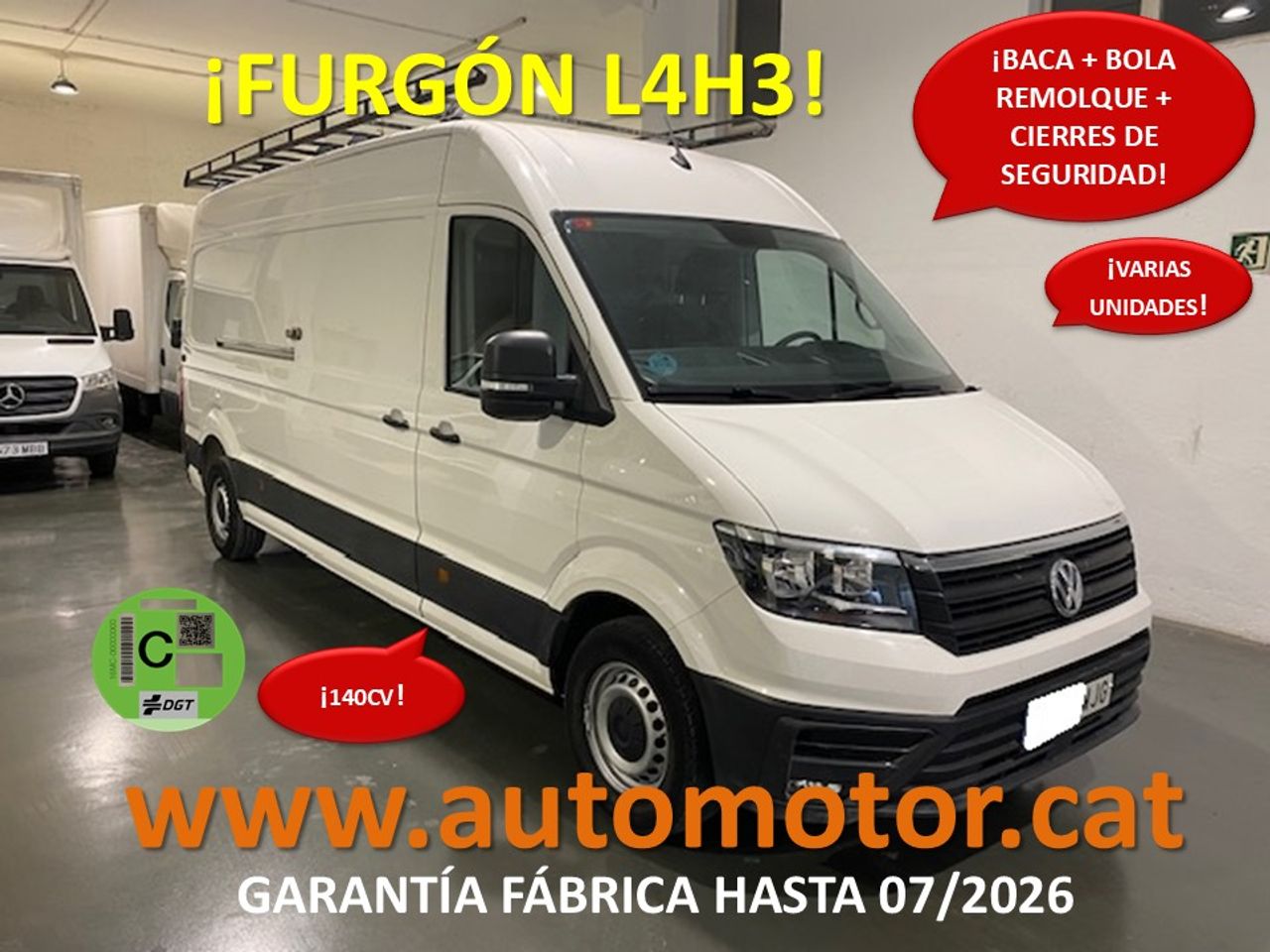Volkswagen Crafter 35 Furgon BL TA L4H3 2.0TDI 103kW 140CV - GARANTIA FÁBRICA 07/2026 - Foto 1