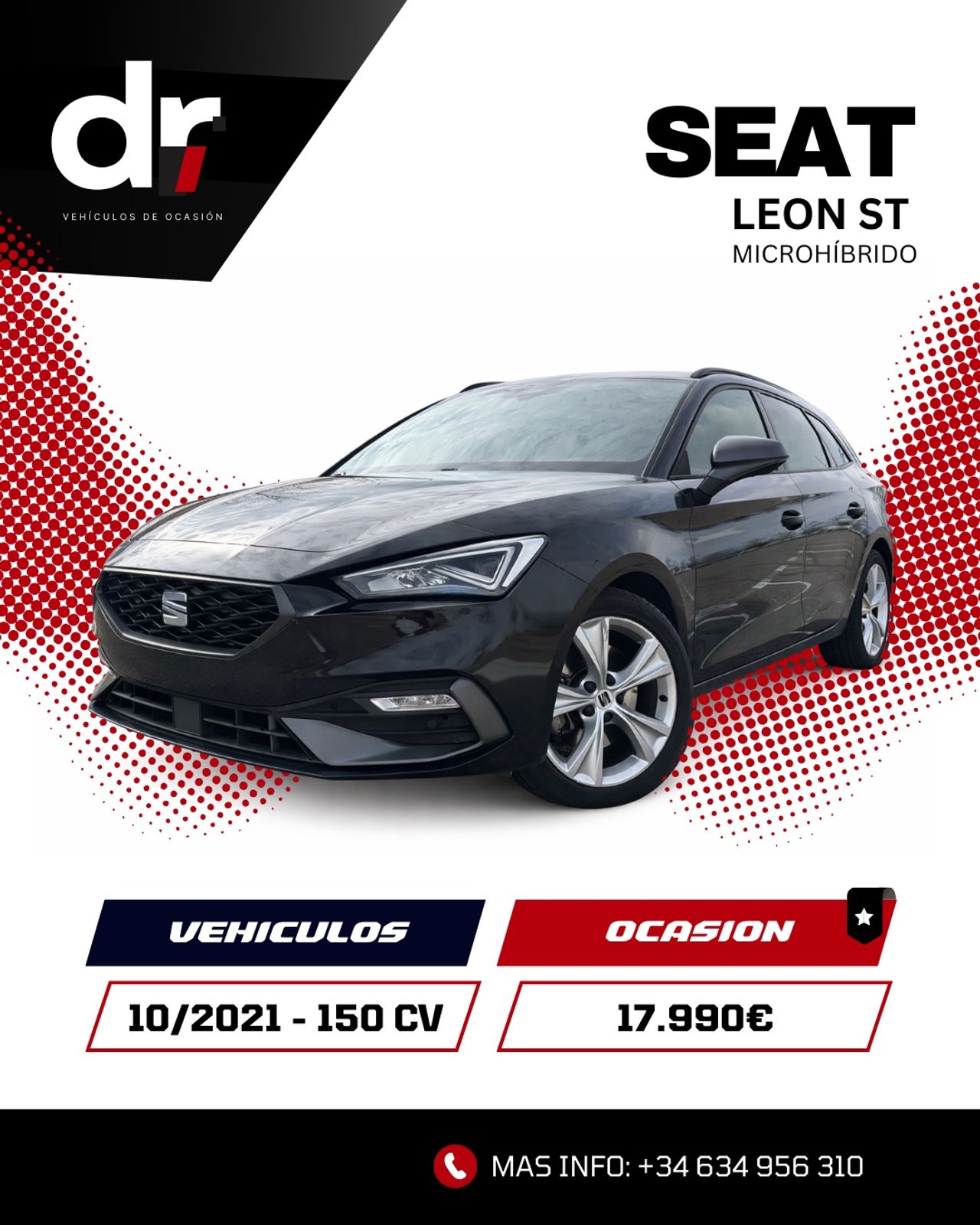Seat Leon SP 1.5 eTSI 110kW DSG SS FR Go L - Foto 1