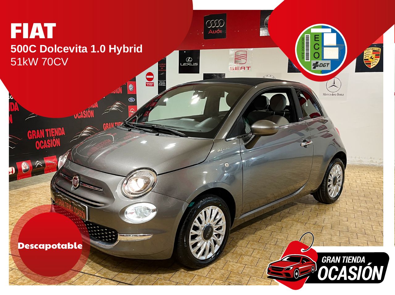 Fiat 500C Dolcevita 1.0 Hybrid 51KW 70 CV   - Foto 1